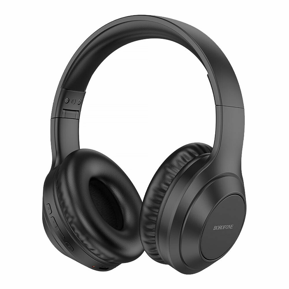 Bluetooth гарнитура BOROFONE BO20 Player BT 5.3, 3.5мм, накладная, громкость +/- (черный)