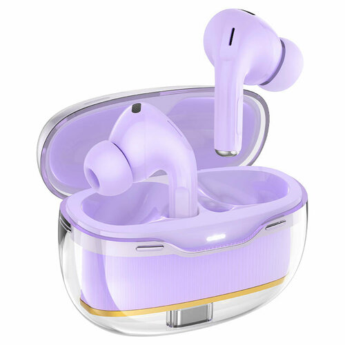 Наушники беспроводные Hoco EW54 Beautiful Hi-Fi audio фиолетовые 139000₽