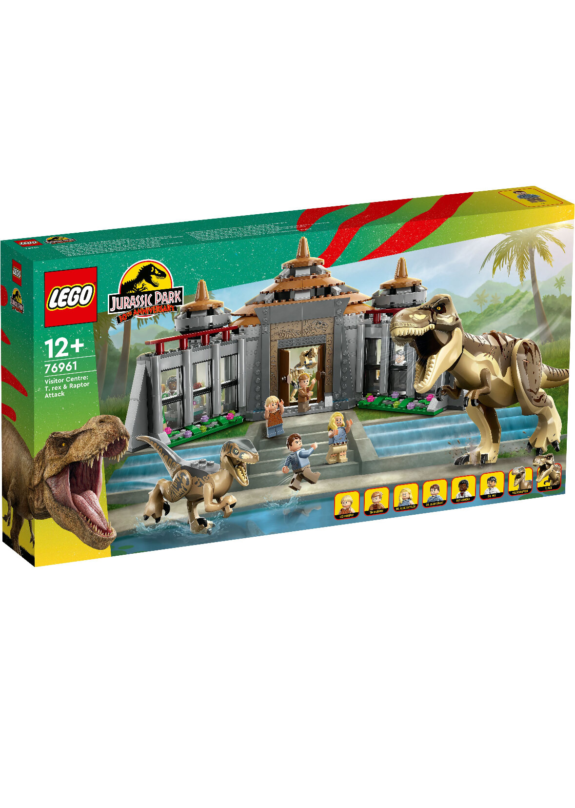 Конструктор LEGO Jurassic World Центр для посетителей: Ти-рекс против Раптора, 693 деталей, 12+, 76961