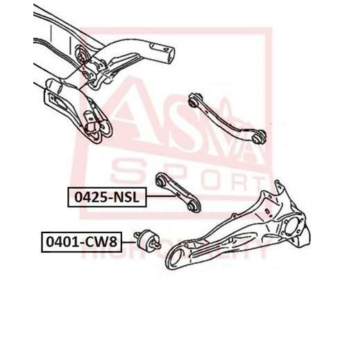 Рычаг независимой подвески колеса, подвеска колеса 0425NSL asva 1шт