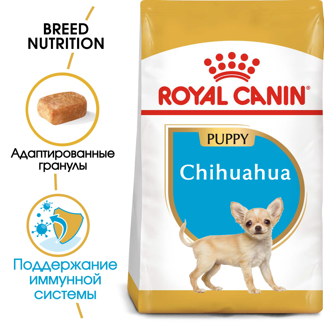 Корм для собак Royal Canin Chihuahua Puppy (Чихуахуа Паппи) сухой для щенков породы Чихуахуа до 8 месяцев, 1,5 кг