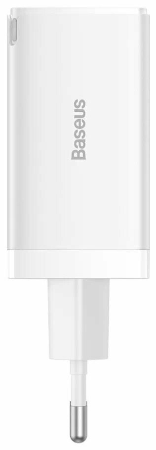 Зарядное устройство Baseus GaN5 Pro Desktop Fast Charger 2C+USB 65W + Кабель Type-C 100W 1м , Белое — фото 1
