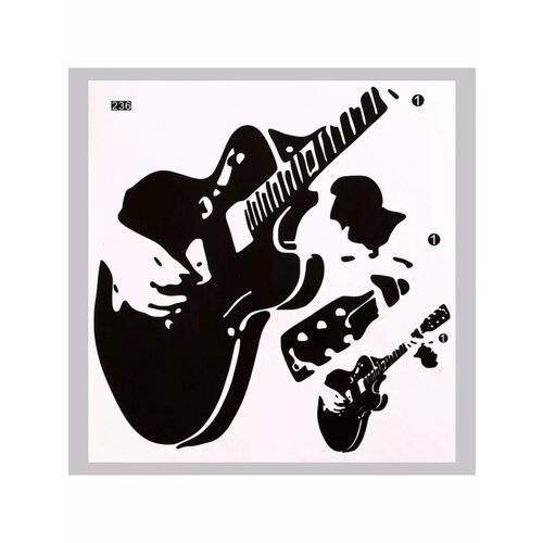 Наклейка 3Д интерьерная Гитарист 4040см 661₽