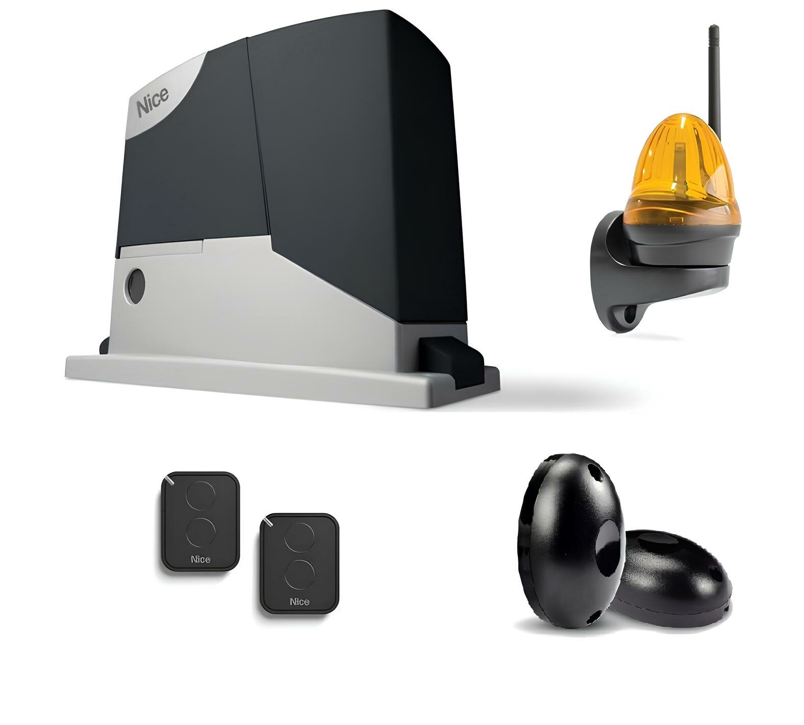 Автоматика для откатных ворот RD400KCE K1 комплект: привод 2 пульта фотоэлементы лампа