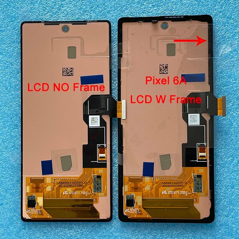Оригинальный AMOLED экран для Google Pixel 6 Pro 6Pro Pixel 6A, ЖК-дисплей, сенсорная панель, дигитайзер для Google6 Pixel6 GB7N6, ЖК-рамка, ORG 6 Pro W Frame