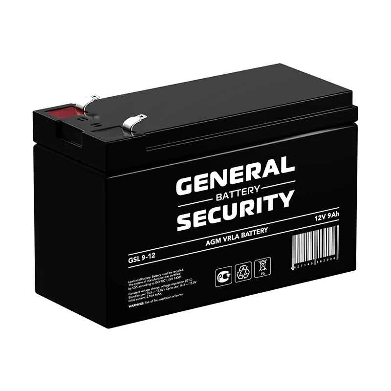 Аккумуляторная батарея General Security GSL9-12