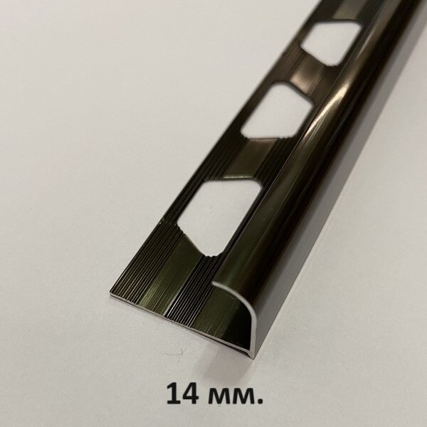 фото Профиль для плитки 14мм. Бронза глянец 2.7м.