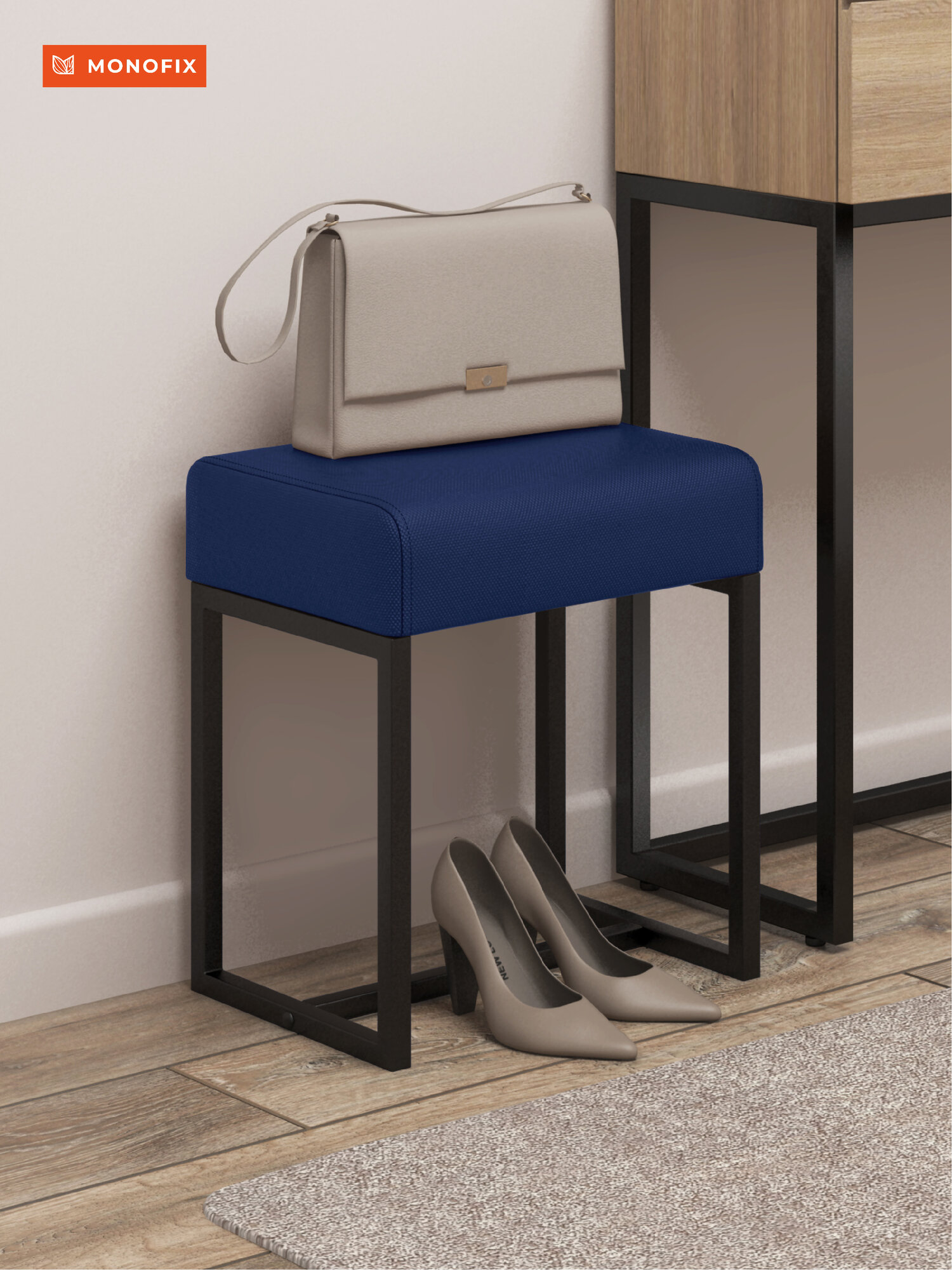 фото Пуф Юнта, уличная, голубой