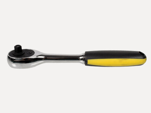 Изображение товара Трещотка 1/4 72-зубца эврика резиновой ручкой