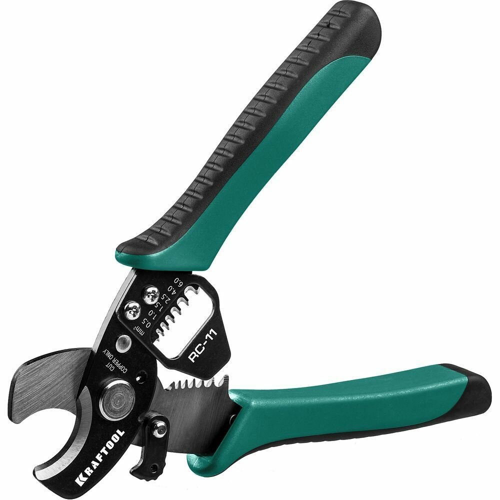 Изображение Кабелерез KRAFTOOL RC-11 d-11 мм, 0.5-6 мм2, съемник изоляции 22696-2