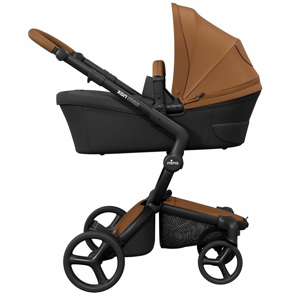 Обзор: Коляска 2в1 Mima Xari Max Camel с матрасиком Stone White(Белый) на черном шасси