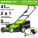 Газонокосилка аккумуляторная Greenworks G24X2LM41, 2*24V, 41 см, ...
