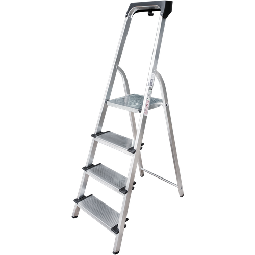 Алюминиевая стремянка с органайзером Новая Высота 4 ступени 1118104