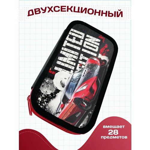 Пенал школьный для девочек и мальчиков AXLER большой вместительный органайзер книжка для карандашей ручек детский для школы и подростков 2 отделения 289₽