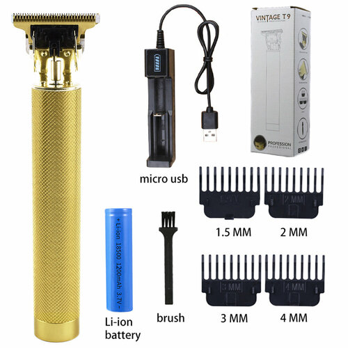 Электрическая машинка для стрижки волос модель T9 с зарядным устройством для золотой трубки 50200₽
