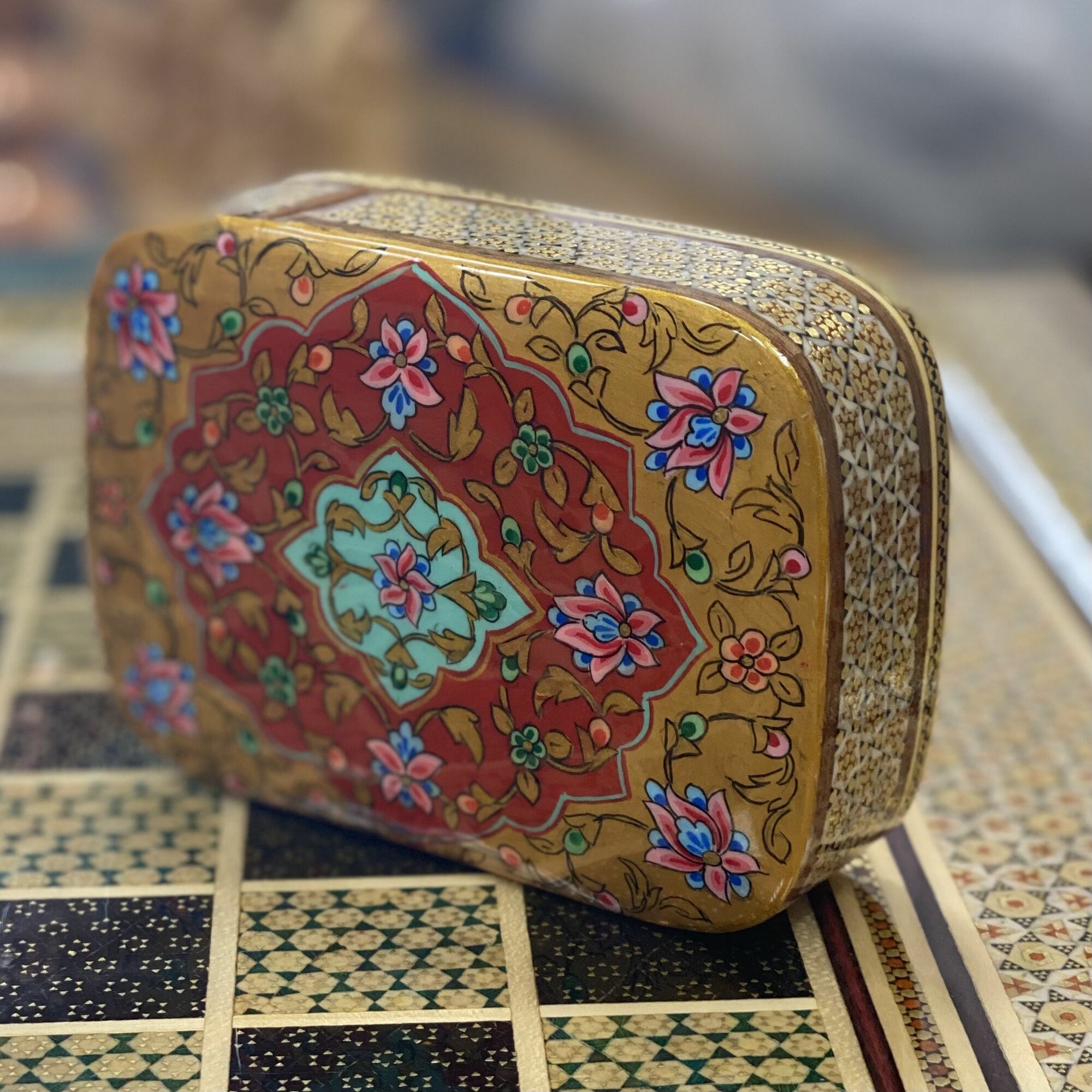 Чехол-футляр Персидский Базар "Иран", ручная работа, дерево, для игральных карт