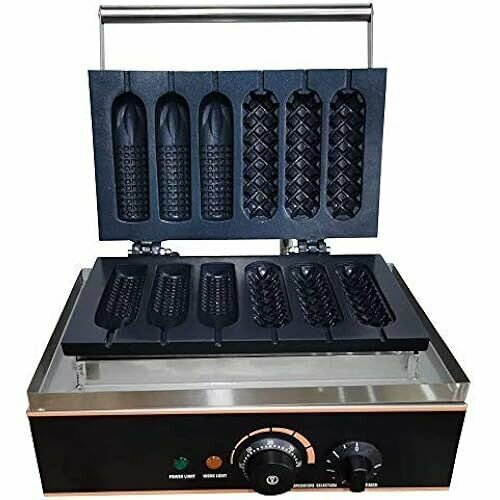 Вафельница Lolly Вафельница мощностью 1500 Вт Набор из 6 шт Вафельница Lolly Вафельница для хот-догов Вафельница Вафельница для приготовления вафель и выпечки колбас и кукурузы Антипригарное покрытие 3520200₽