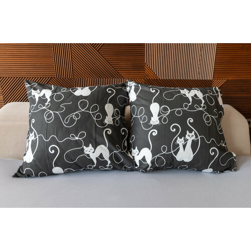 Комплект наволочек котофей основа из перкаля 70х70 см от Alice Textile 2 штуки 680₽