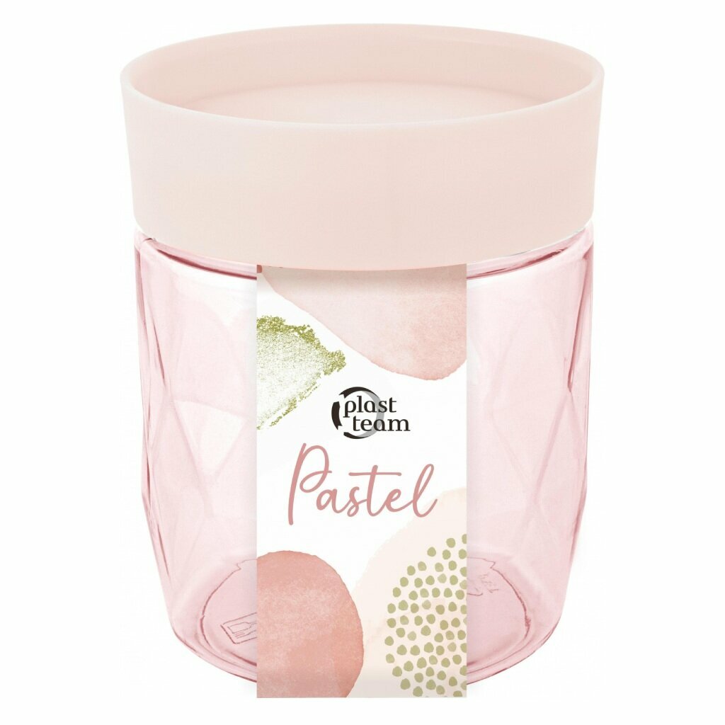 Банка для круп для хранения сыпучих продуктов 0.5 л Plast team Pastel