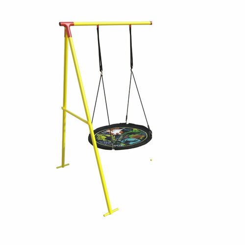 Дополнительная стойка с качелями для уличного комплекса (цвет: желтый)