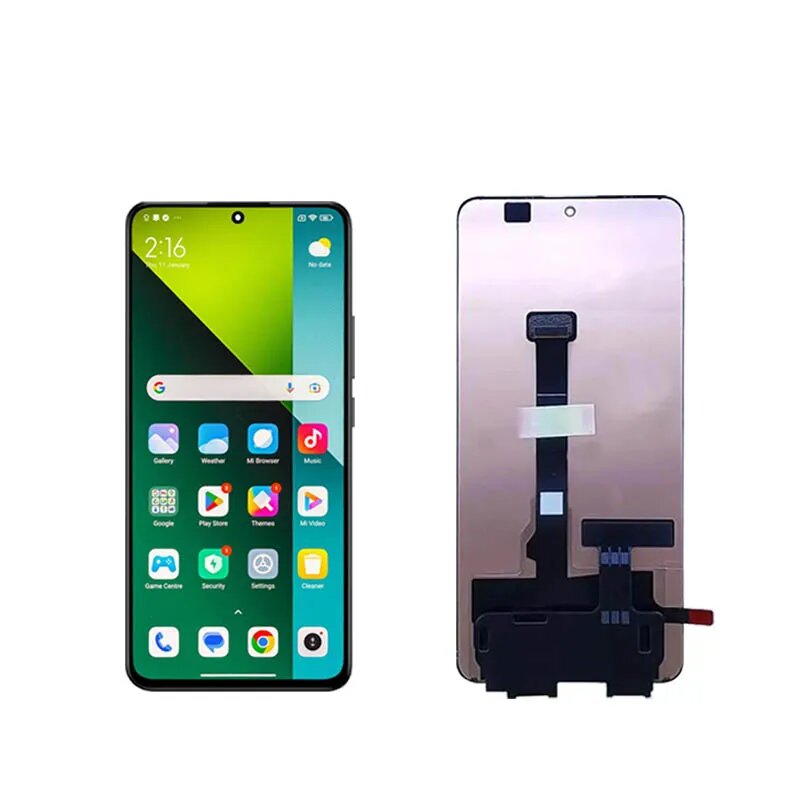 Оригинальный 6,67 "AMOLED для Xiaomi Redmi Note 13 Pro Note 13 Pro 5G ЖК-дисплей с цифровым преобразователем сенсорного экрана в сборе, запасные части, Blue with Frame — фото 1