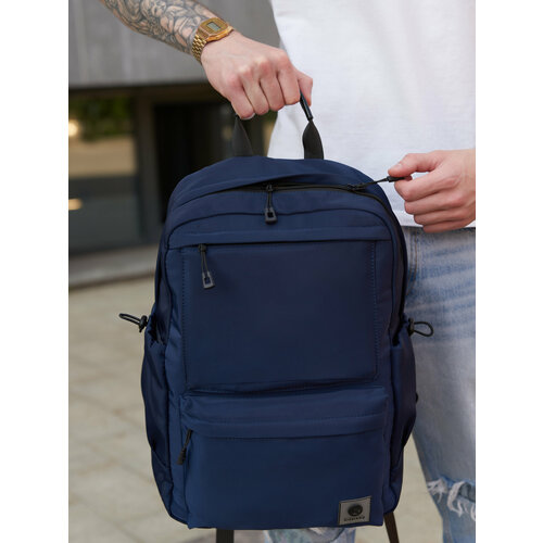 Рюкзак мужской городской спортивный школьный туристический Rizziano, темно-синий