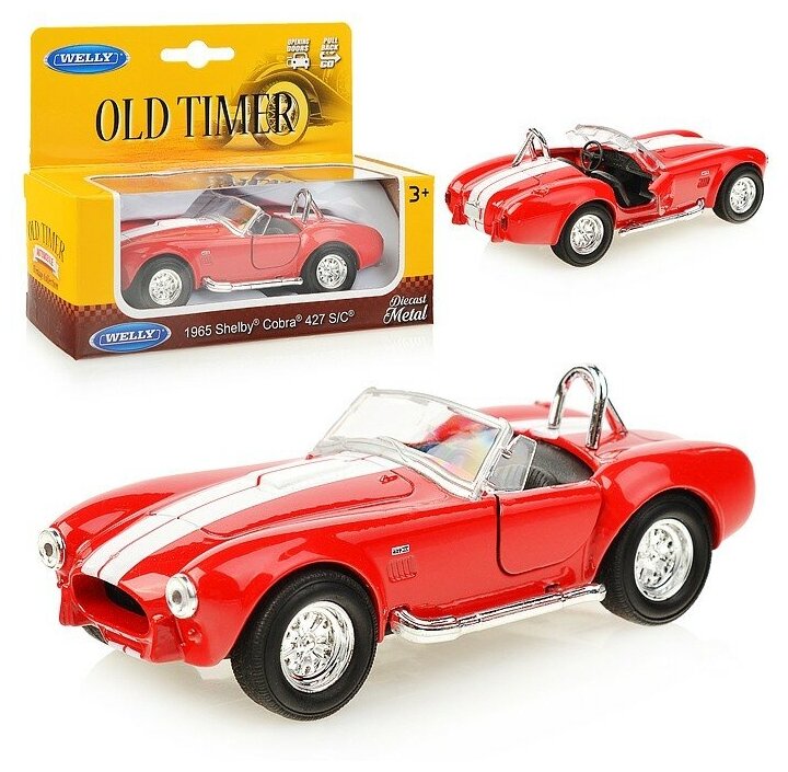 Модель винтажной машины Shelby Cobra S/C инерционный механизм