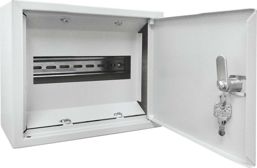 фото Щит навесной TDM Electric ЩРН-12 12 модулей с металлической дверцей с замком IP31 серый