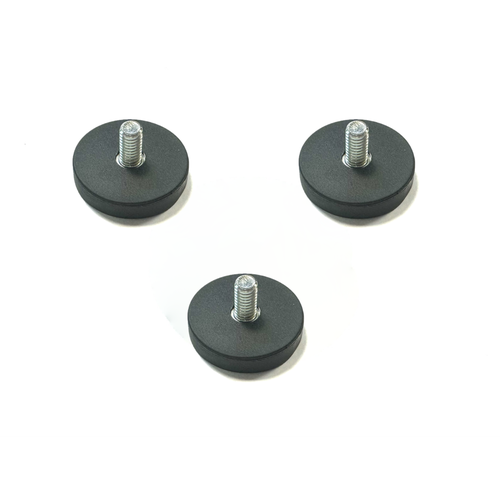 Магнитное крепление KC31/M6 прорезиненное с внешней резьбой - 3 штуки
