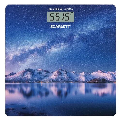 Напольные весы Scarlett SC-BS33E022, до 180кг, цвет: синий