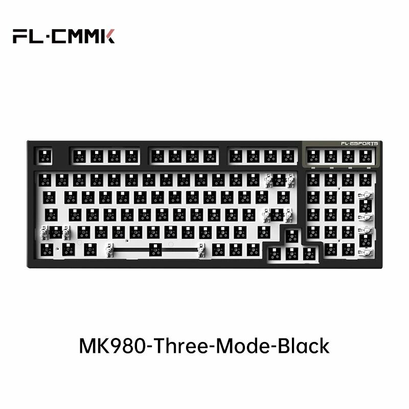 FL·ESPORTS MK980 Механическая беспроводная клавиатура 98 клавиш, Three-Mode Black, Single kit