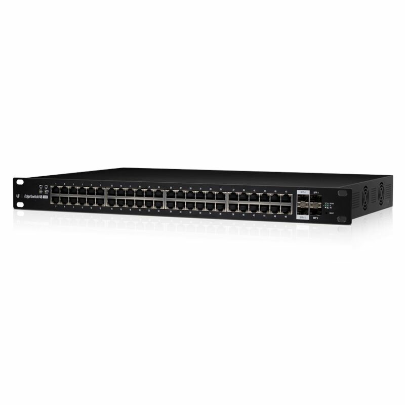 Коммутатор 48 портов EdgeSwitch 48-500W (ES-48-500W) Ubiquiti , раздача питания на 24/48В на всех портах, суммарная мощность 500Вт