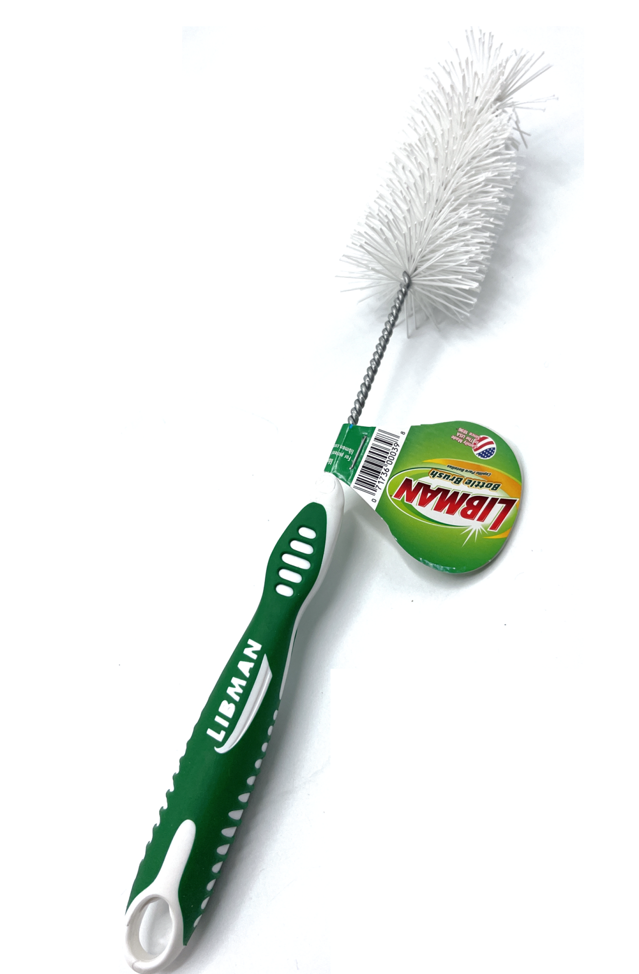 Ершик оцинкованный для посуды и бутылок 33 см. полимерная щетина 5 см. LIbman 00039