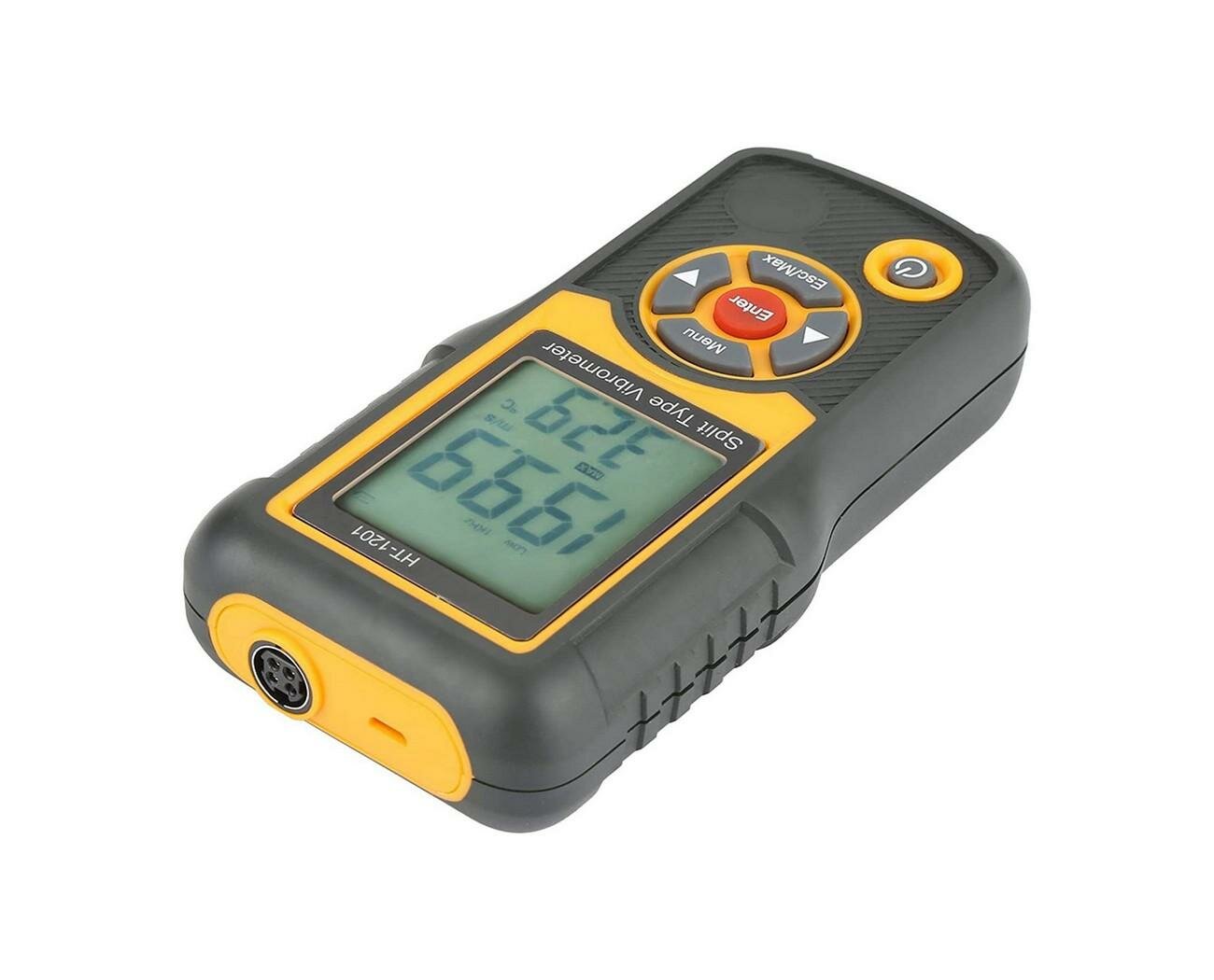Виброметры Виброметр Hti НТ-1201 (EU) (L1155RU) - портативный измеритель уровня вибрации, поверхностный виброметр. Измерение 4 параметров одним прибором!