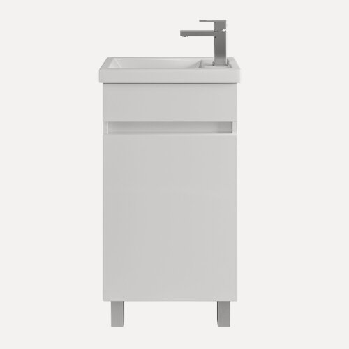 Изображение товара Тумба напольная SanStar Квадро 45 Без раковины для ванной комнаты, белая