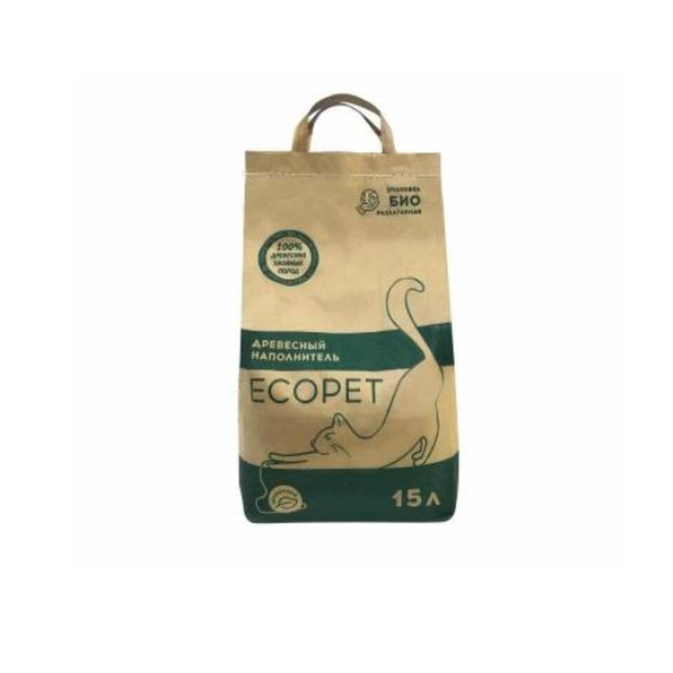 Наполнитель Древесный 15 литров ECOPET , VК-00006051 (1 шт)