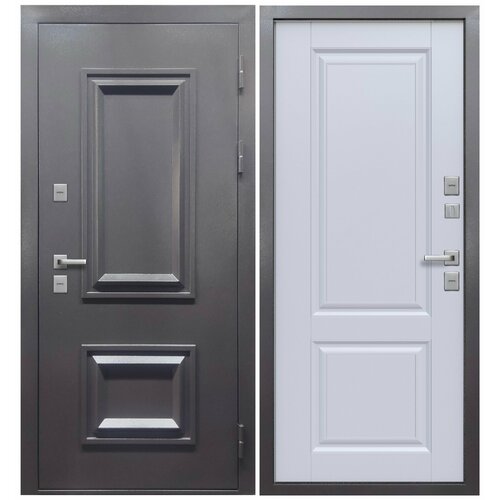 Входная дверь с Терморазрывом 11 см Протерма Багет Букле Антрацит 960мм левая 55000₽