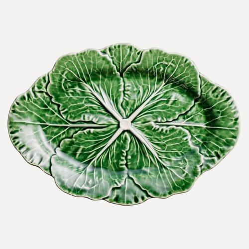 Изображение товара Блюдо овальное Bordallo Pinheiro Капуста 37,5х26х3,5 см, керамика