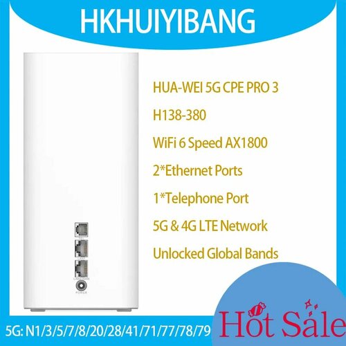 HUAWEI 5G CPE Pro 3 H138-380 128 Пользователи Dual Band WiFi 6 AX1800 5G Sim Card Беспроводной маршрутизатор 4G LTE Cat19 Gigabit Modem 22800₽