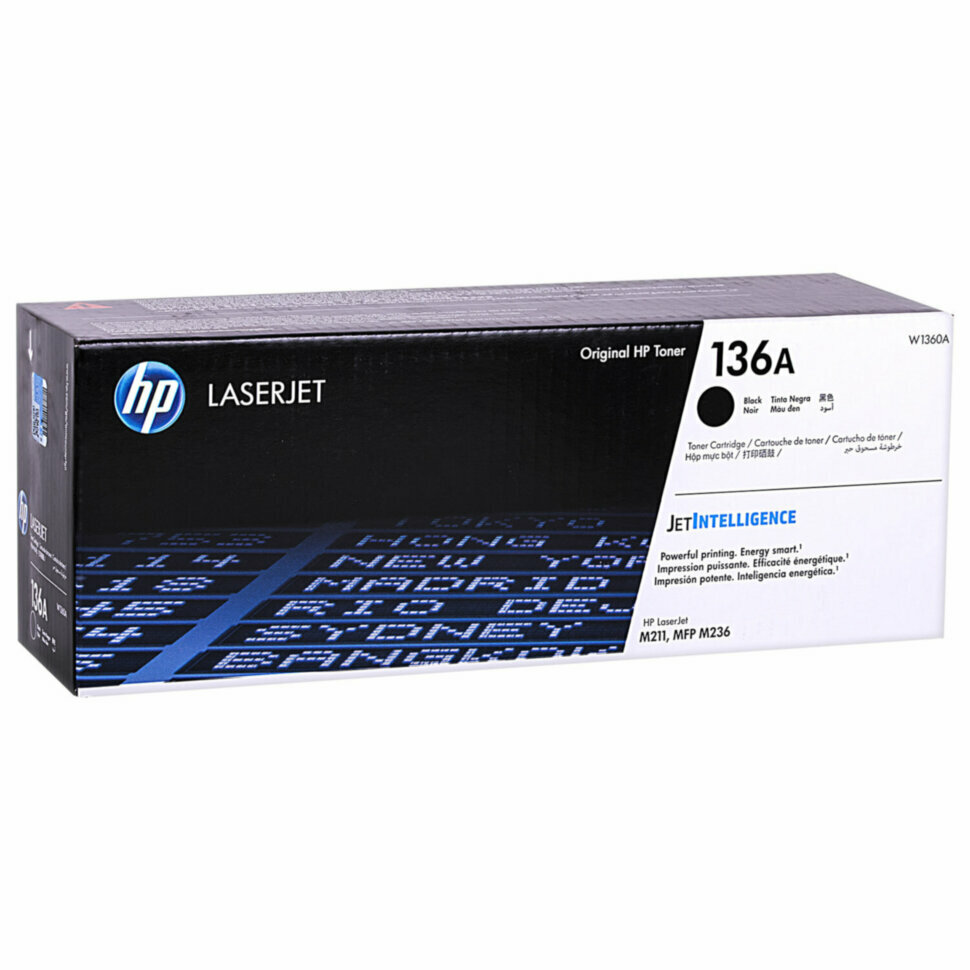 Картридж лазерный HP (W1360A) LaserJet M211dw/M236dw/M236sdn, №136A, ресурс 1150 стр, оригинальный, 364296
