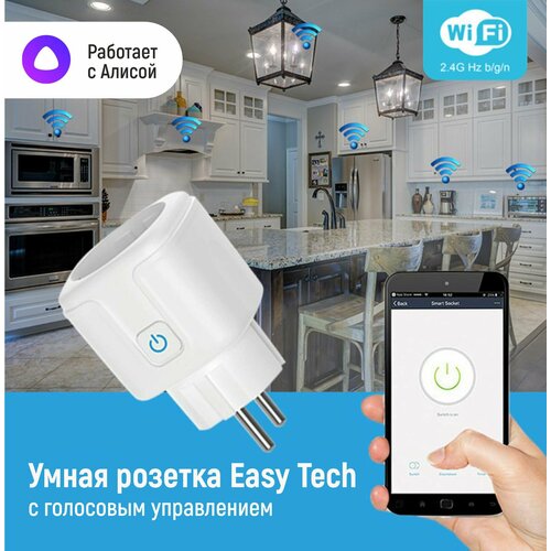 Умная розетка CT001 беспроводной контроллер для выключателей и розеток дружит с Алисой приложение Smart Life белый 655₽