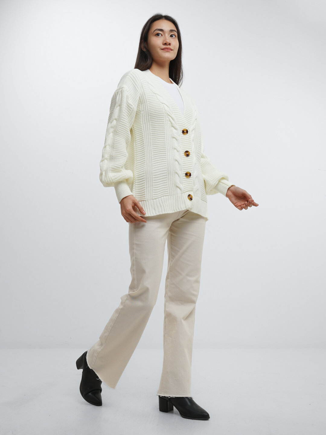 Кардиган Didov TRIKO 3205, размер 44-52, белый — фото 1