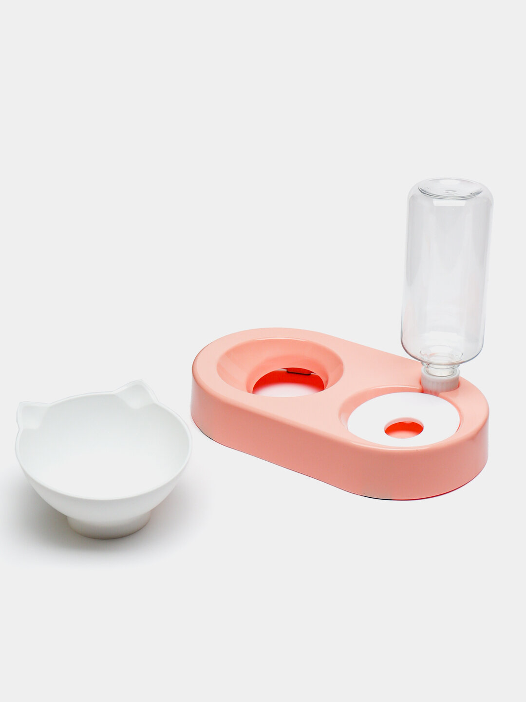 Автоматическая миска для воды и еды для кошек и щенков, Кораллово-розовый — фото 1