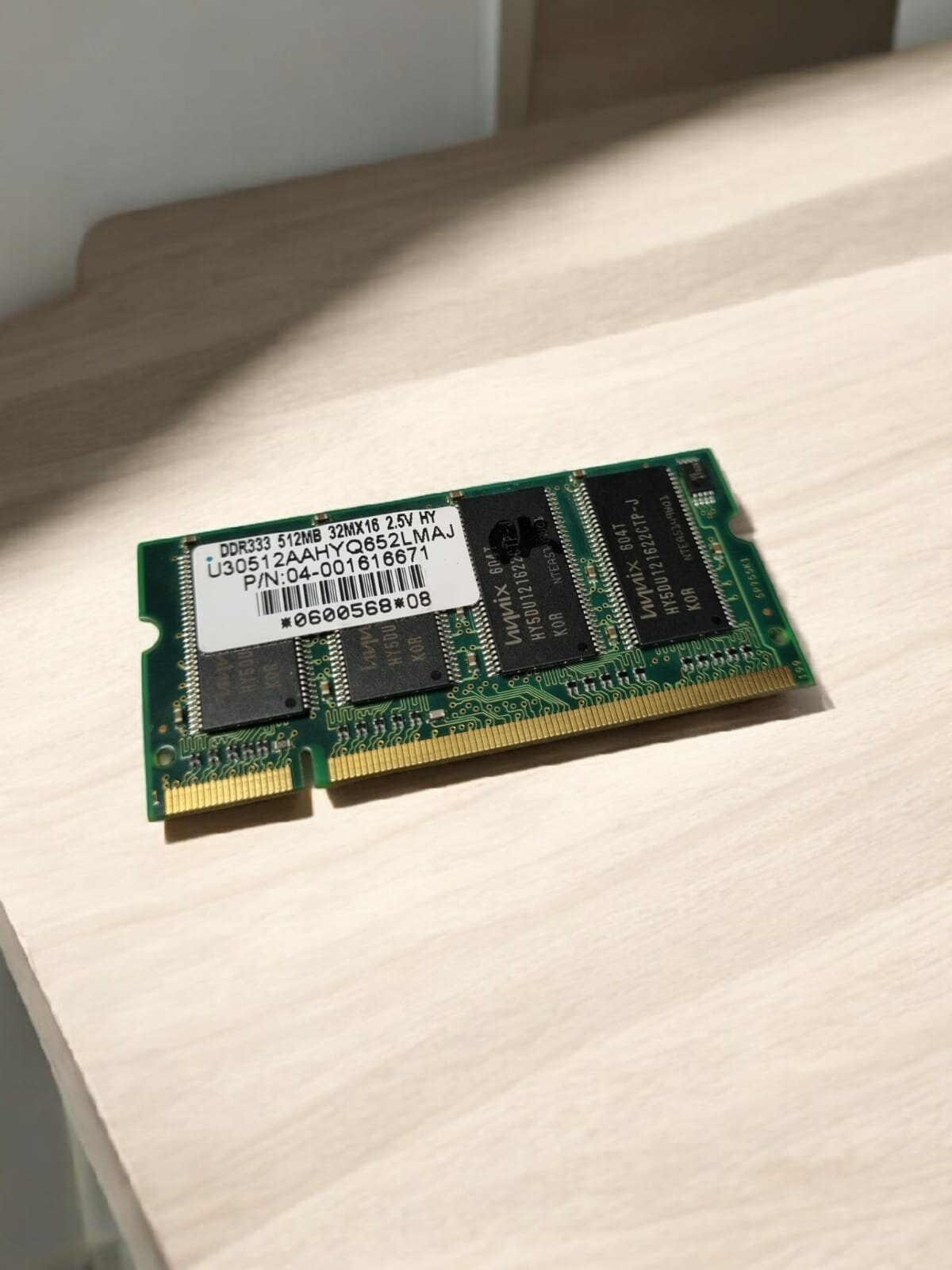Оперативная память So-DIMM DDR-I 512MB 333Mhz. Товар уцененный