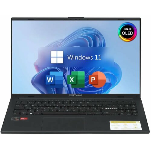 Ноутбук 156 ASUS VivoBook 15X 28К OLED 2880 x 1620 120Hz Intel Core i5-1335U 10 ядер RAM 16 ГБ SSD 1TB Windows 11 Pro Office 2021 Pro Русская раскладка Металл Сканер отпечатка 101990₽