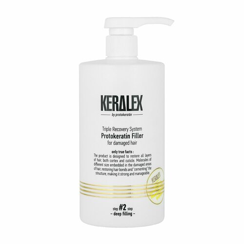 Реконструктор для волос с комплексом пептидов и белков / KERALEX 750 мл