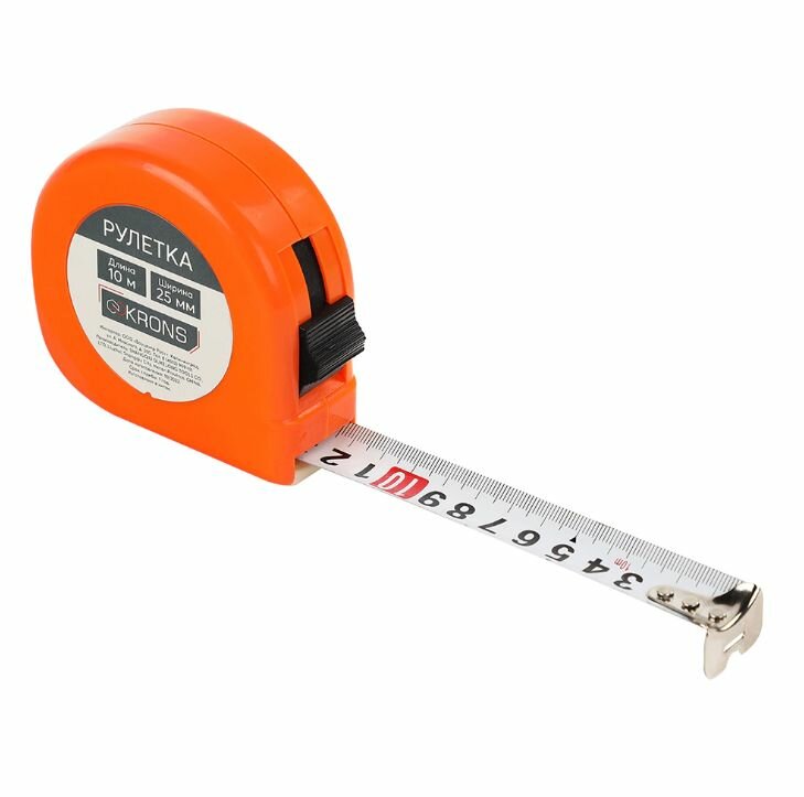 Рулетка KRONS 10 м х 25 мм — фото 1