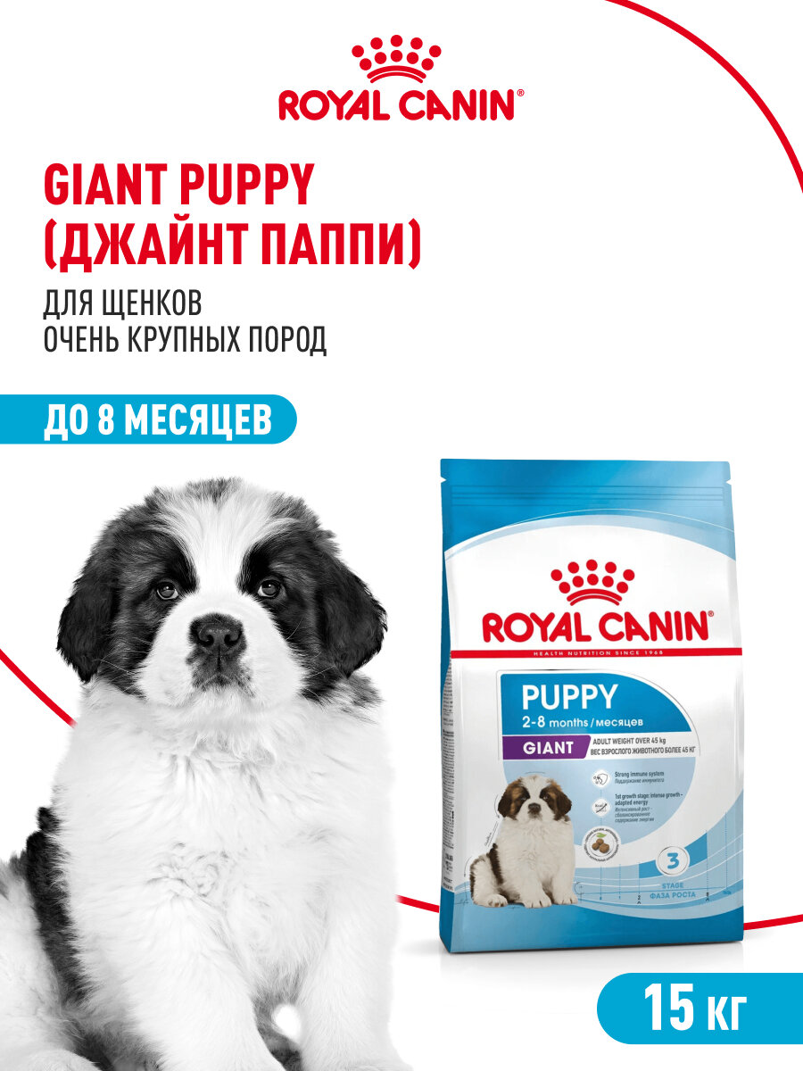Сухой корм для щенков Royal Canin Giant Puppy для очень крупных пород, 15 кг — фото 1