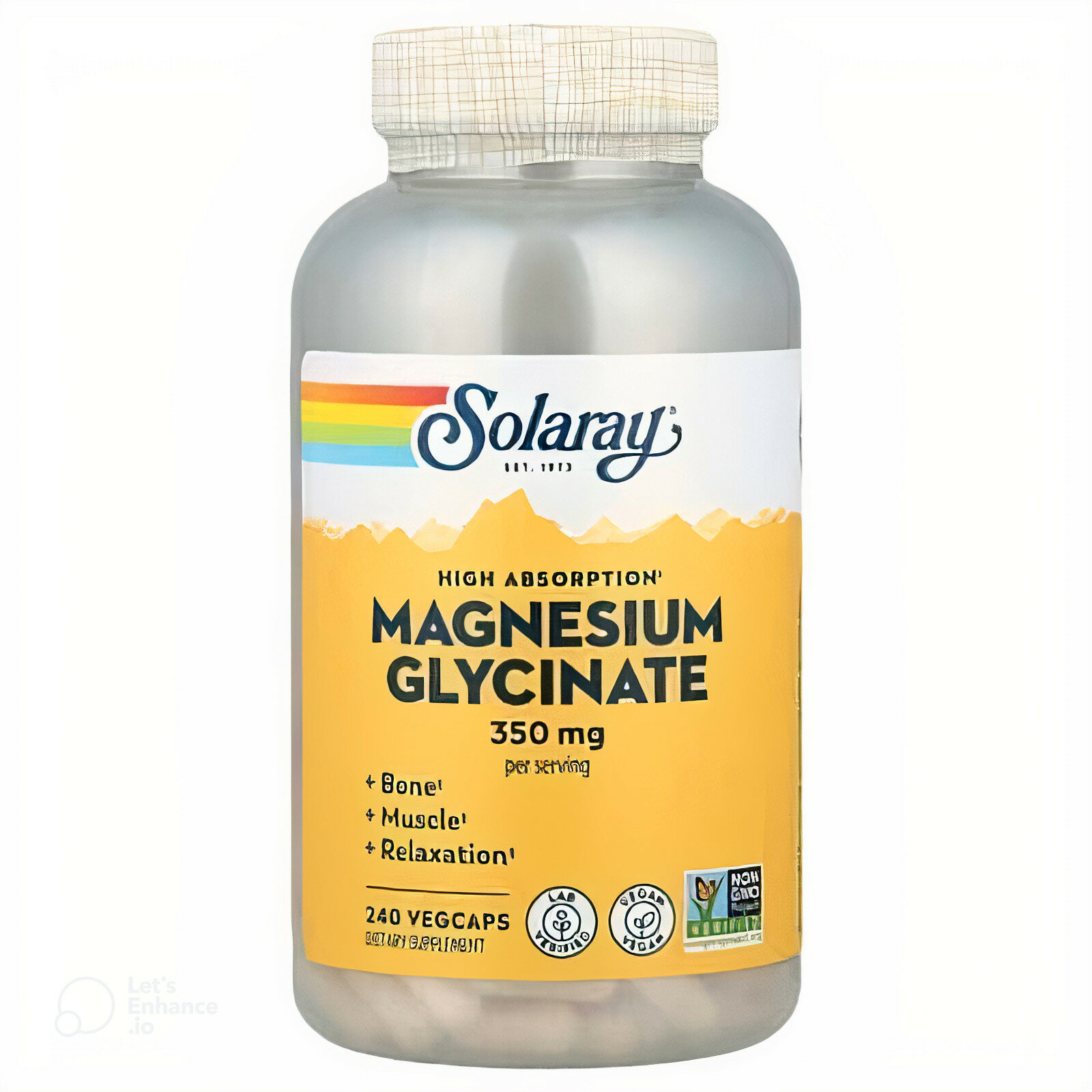 Magnesium Glycinate, N240, легкоусвояемый магний, для мышц и нервной системы, 350 мг