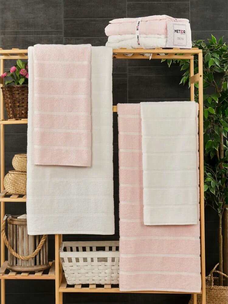 Набор полотенец METEOR TUROVA (50х90-2 шт, 70х140-2 шт.) пудра-кремовый